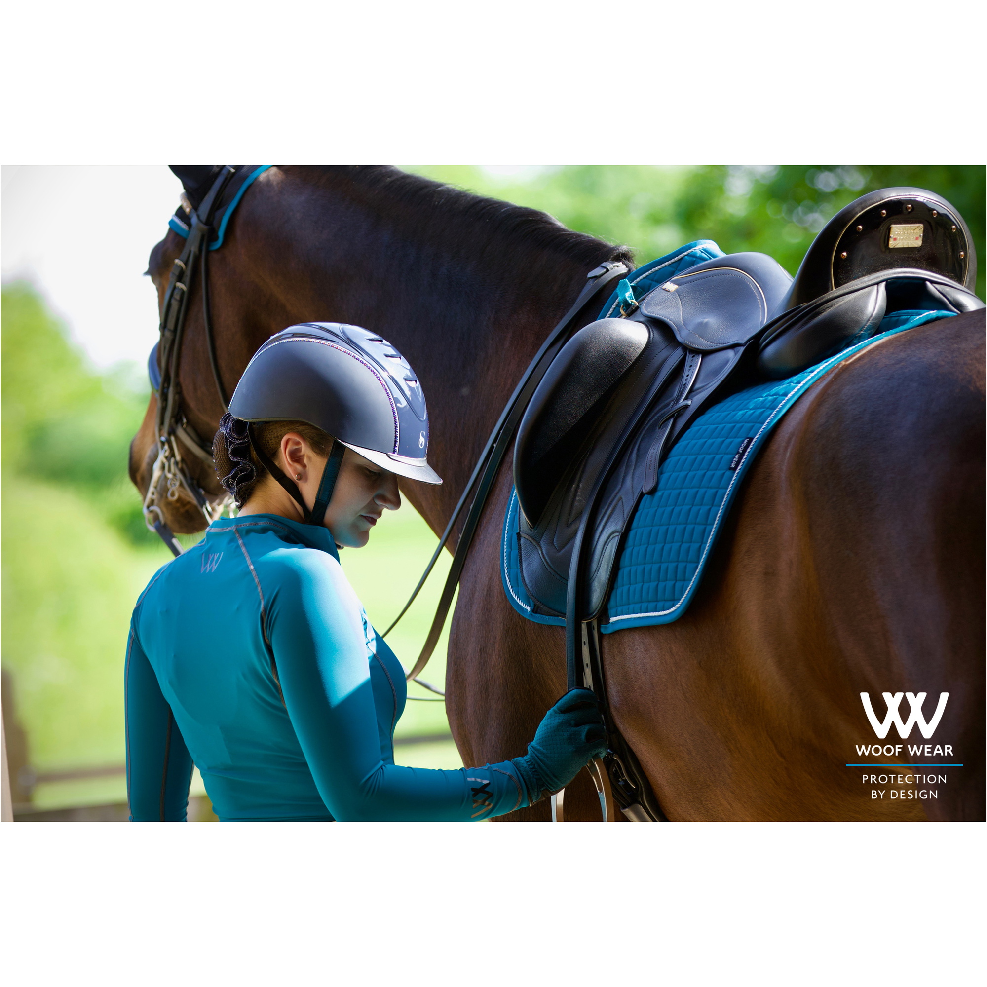 Woof Wear Womens Performance Riding Shirt WA0001 - Ocean